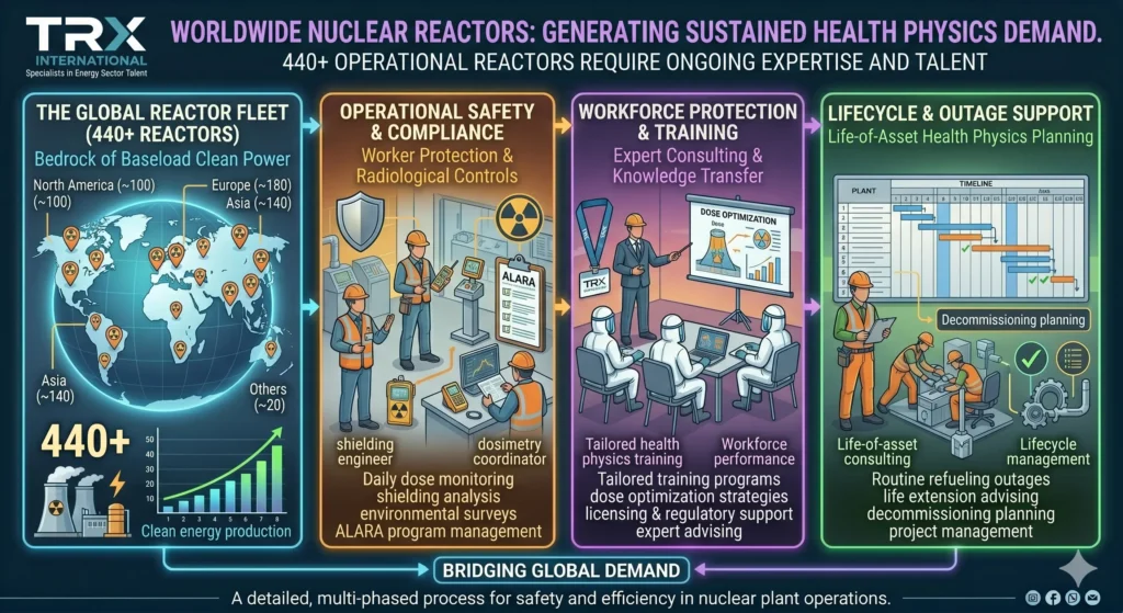Operational nuclear reactors worldwide