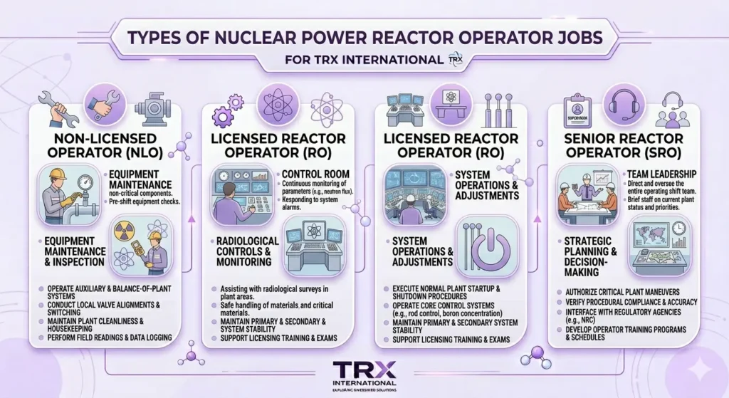 Types of Nuclear Power Reactor Operator Jobs